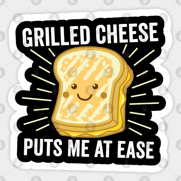 Grilled Cheese Cheesey Comfort Food Sandwich Dark Sticker by DetourShirts